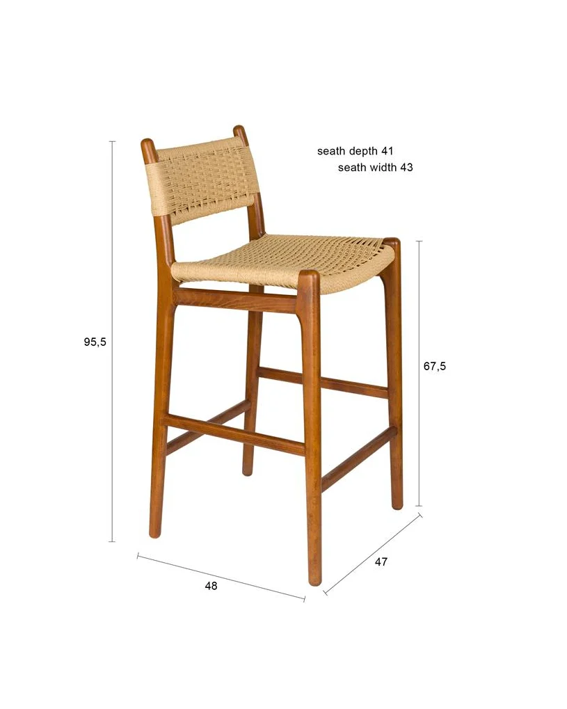 Counter Stool Cecile- Walnut - Image 5