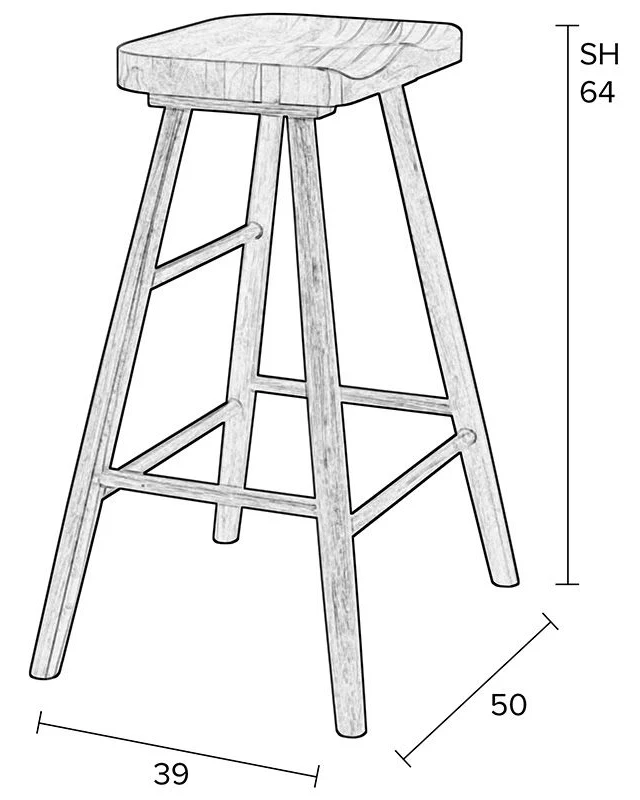Counter Stool Vander- Black - Image 5
