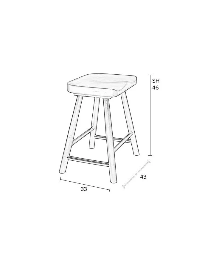 Dining Stool Vander- Black - Image 5