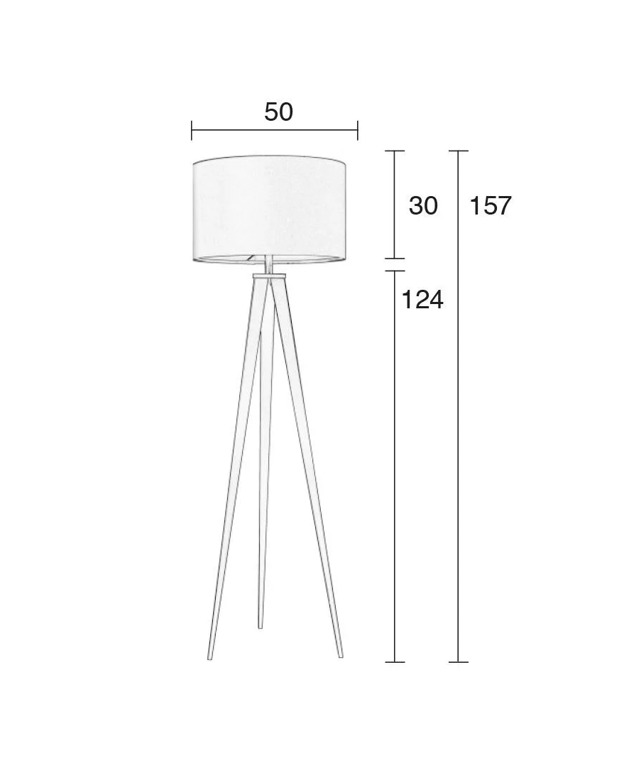 Floor Lamp Tripod- Black - Image 5