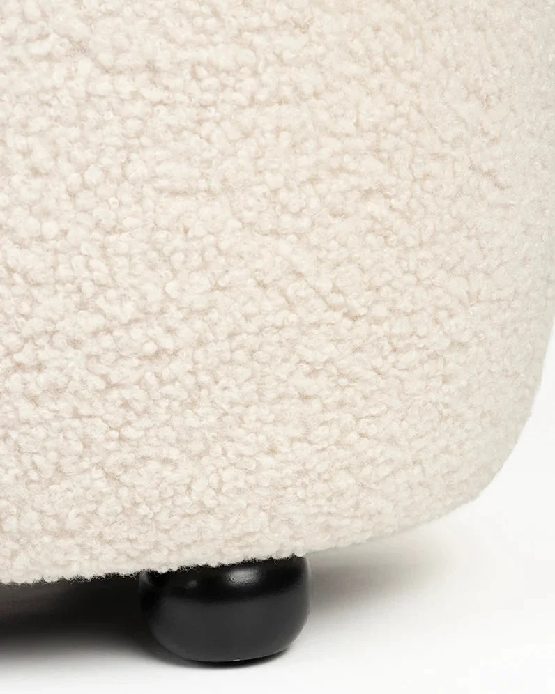 Foxford Cloud Bouclé Hocker Cream - Image 3
