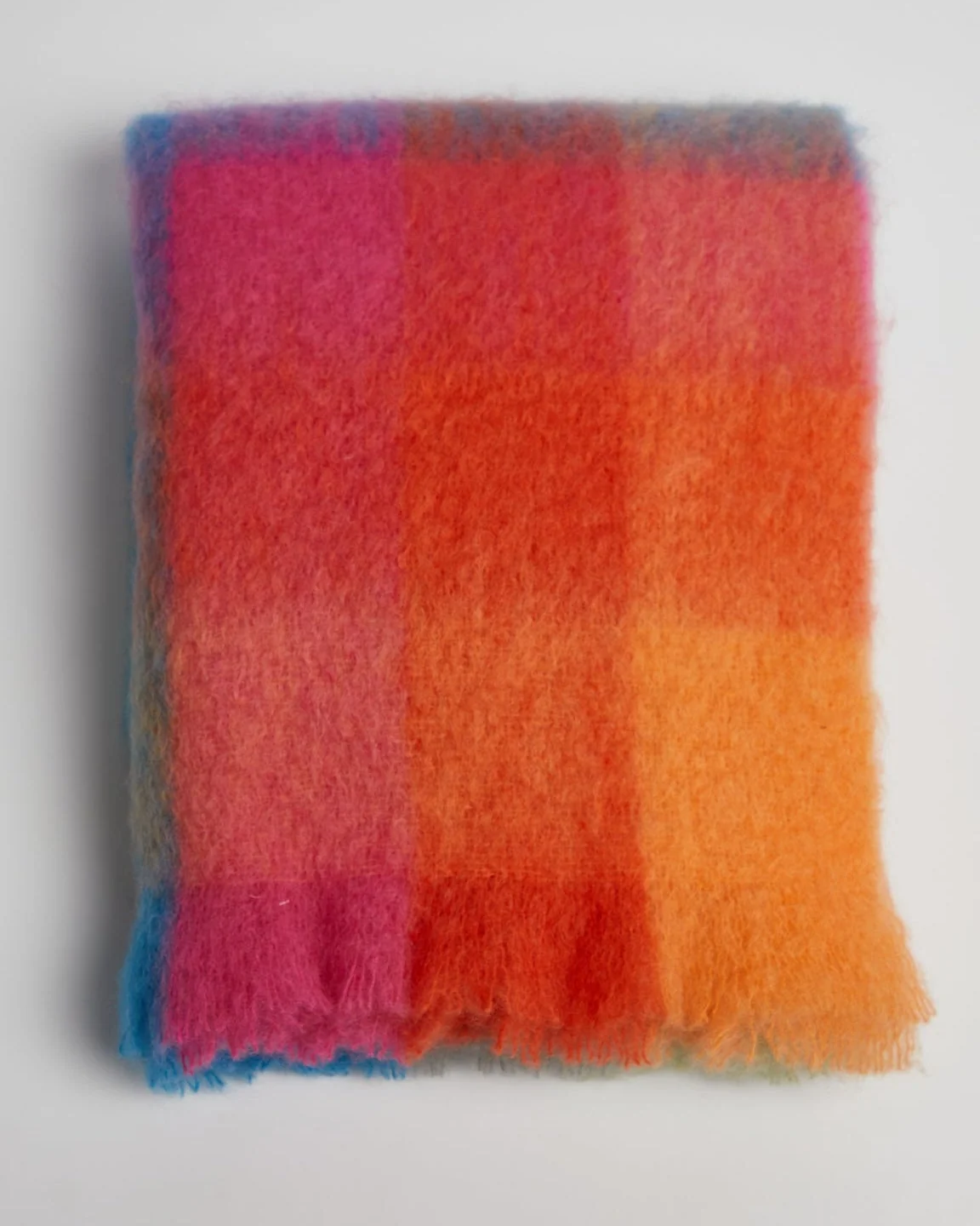 Foxford Colour Block Mohair Throw - Image 3