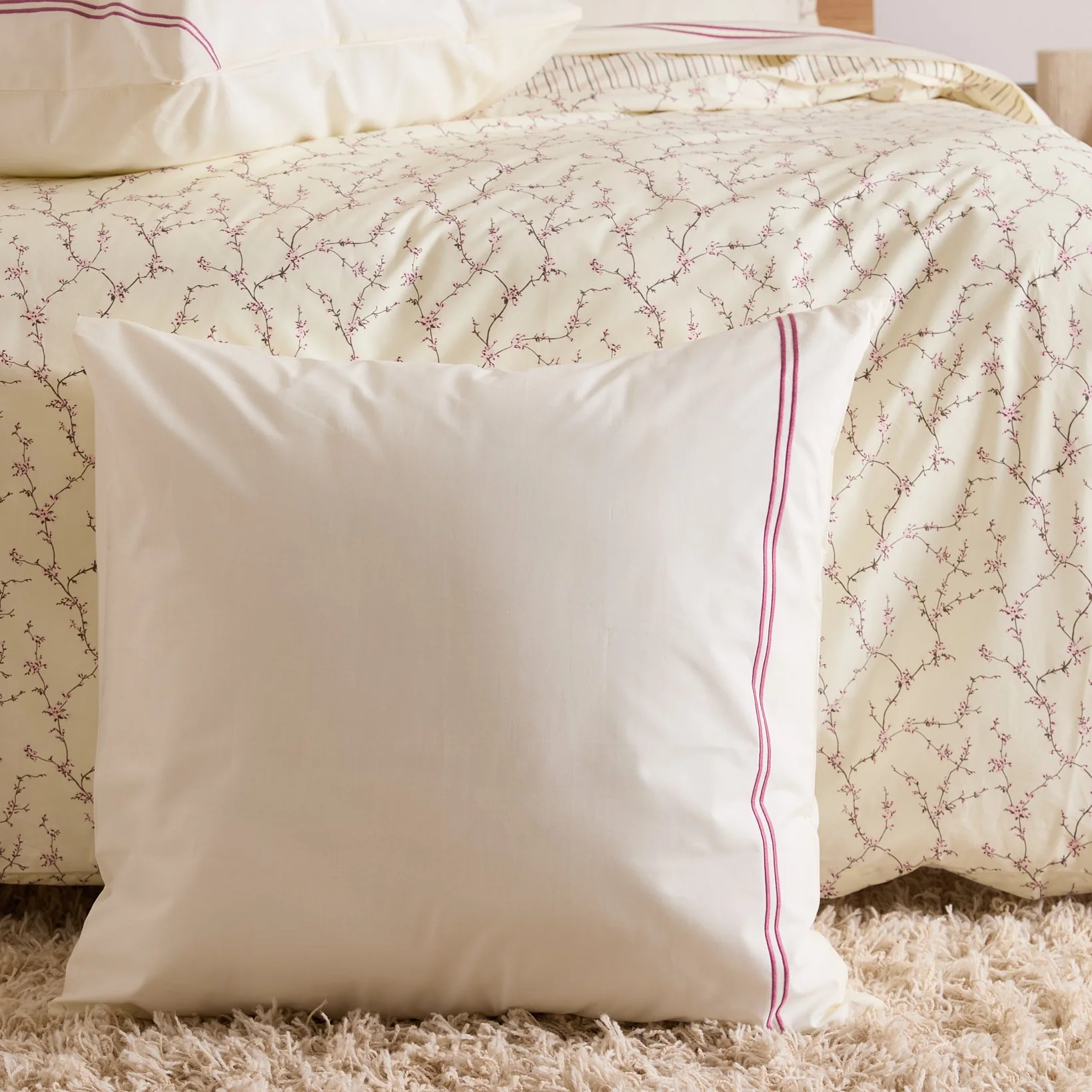 Foxford Evelyn Buttermilk Rolenio Square Pillowcase - Image 3