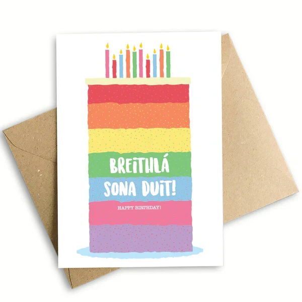 Happy Birthday Cake Greeting Card