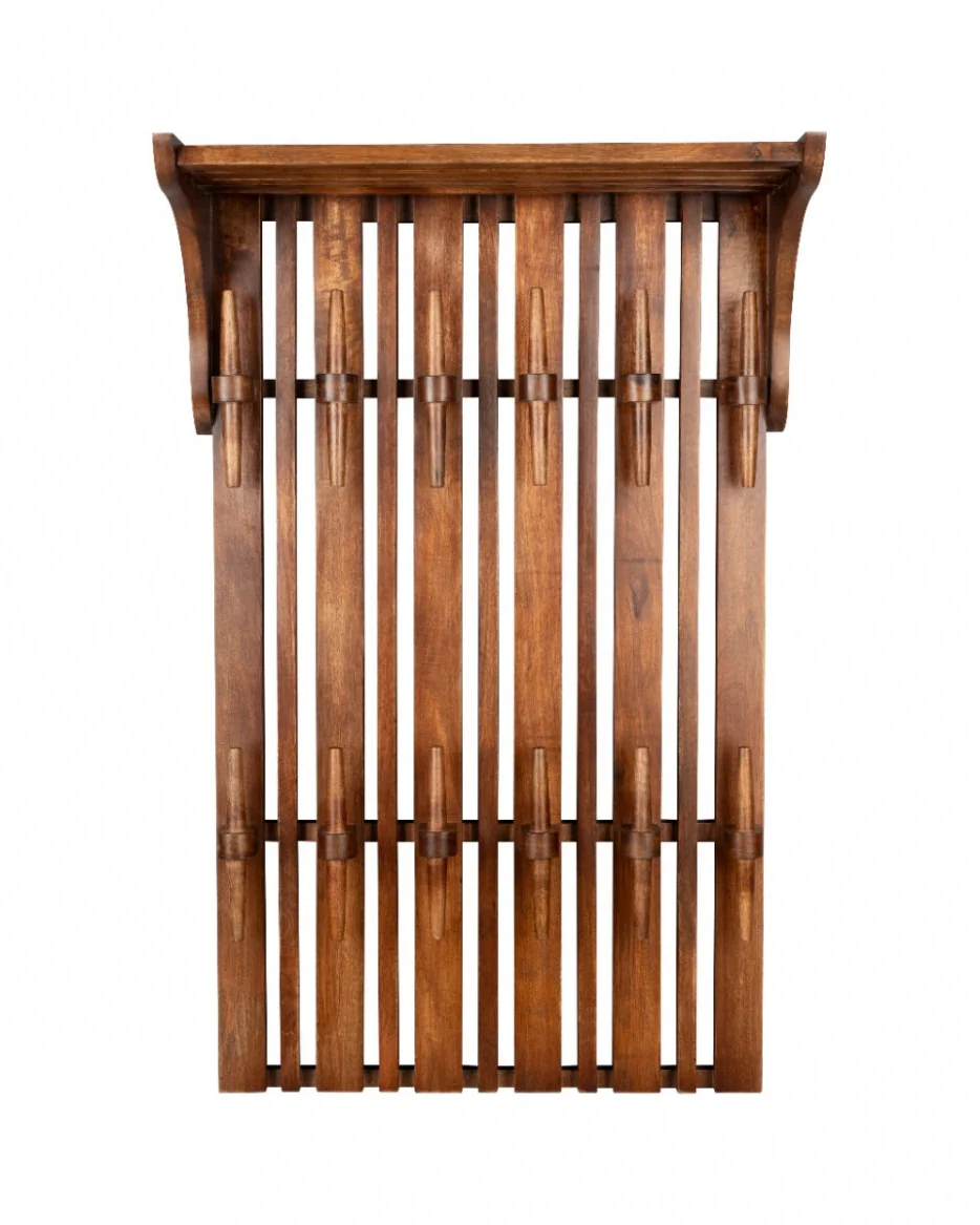 Jakub Walnut Coat Rack Shelf