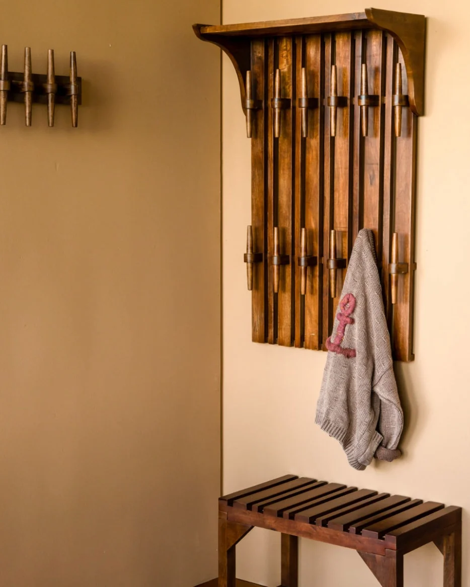 Jakub Walnut Coat Rack Shelf - Image 2