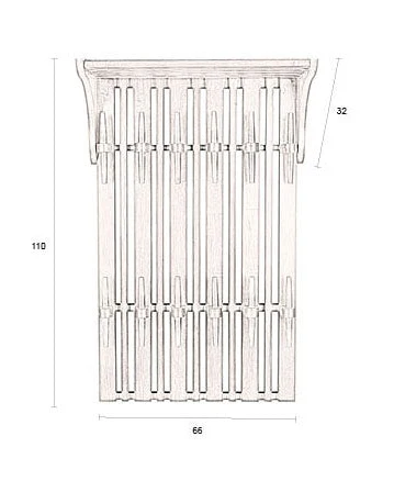 Jakub Walnut Coat Rack Shelf - Image 4