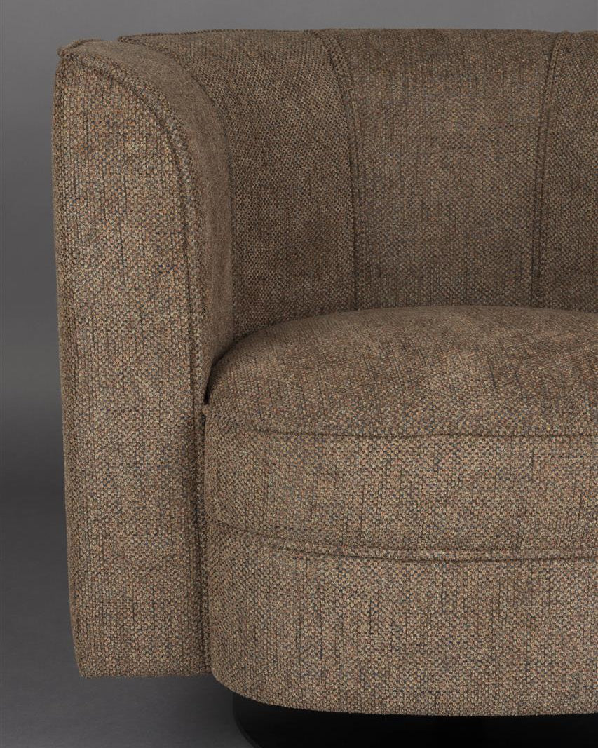 Lounge Swivel Chair Flower- Brown - Image 3