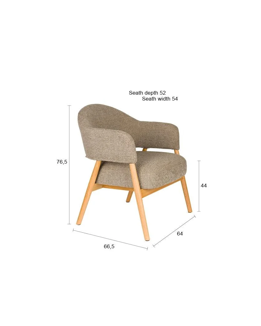 Lounge Chair Indy- Cappucino - Image 5