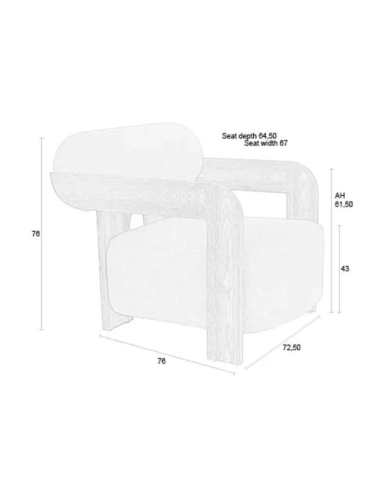 Lounge Chair Oolong- Blue - Image 5