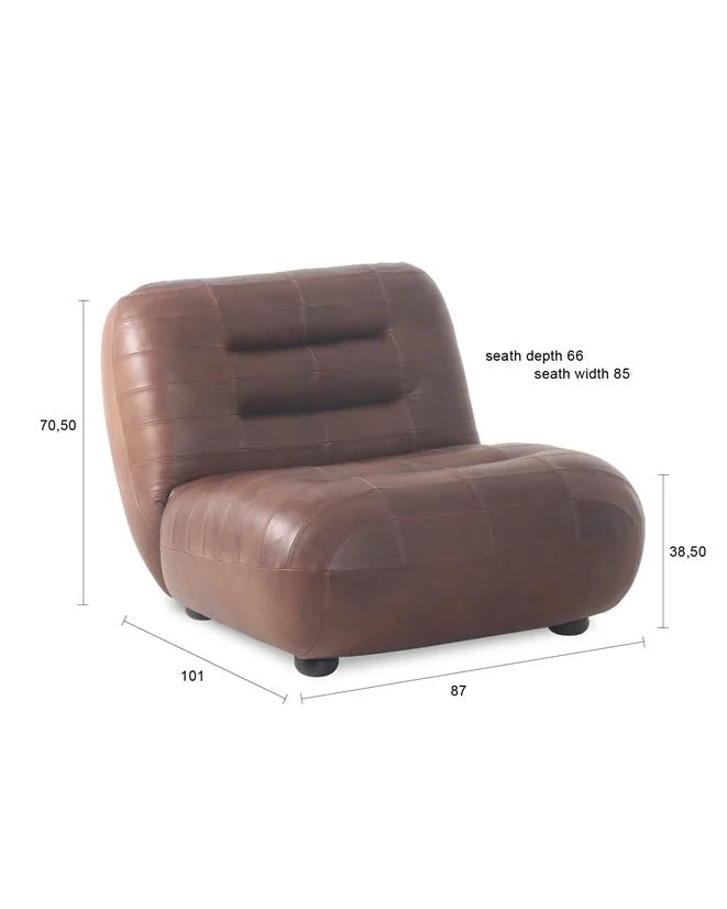Lounge Chair Wyatt Wax Leather Chocolate - Image 5