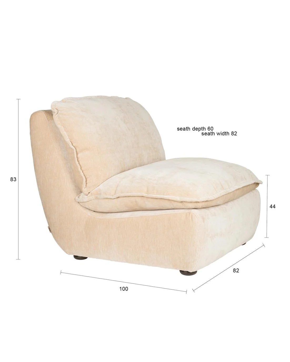 Lounge Chair Radley-  Beige - Image 5