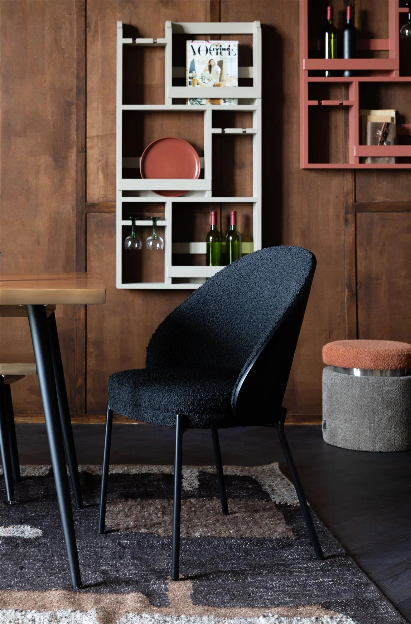 Rodin Chair Bouclé Black