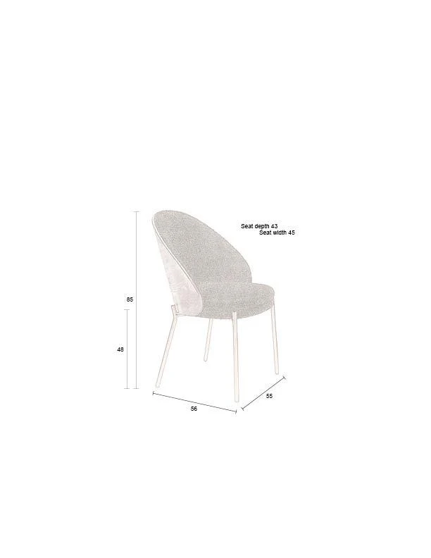 Rodin Chair Bouclé Black - Image 13