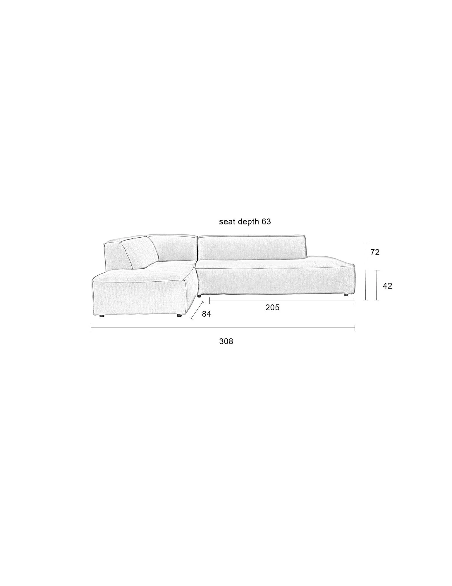 Sofa Fat Freddy Rib Right Caramel - Image 8