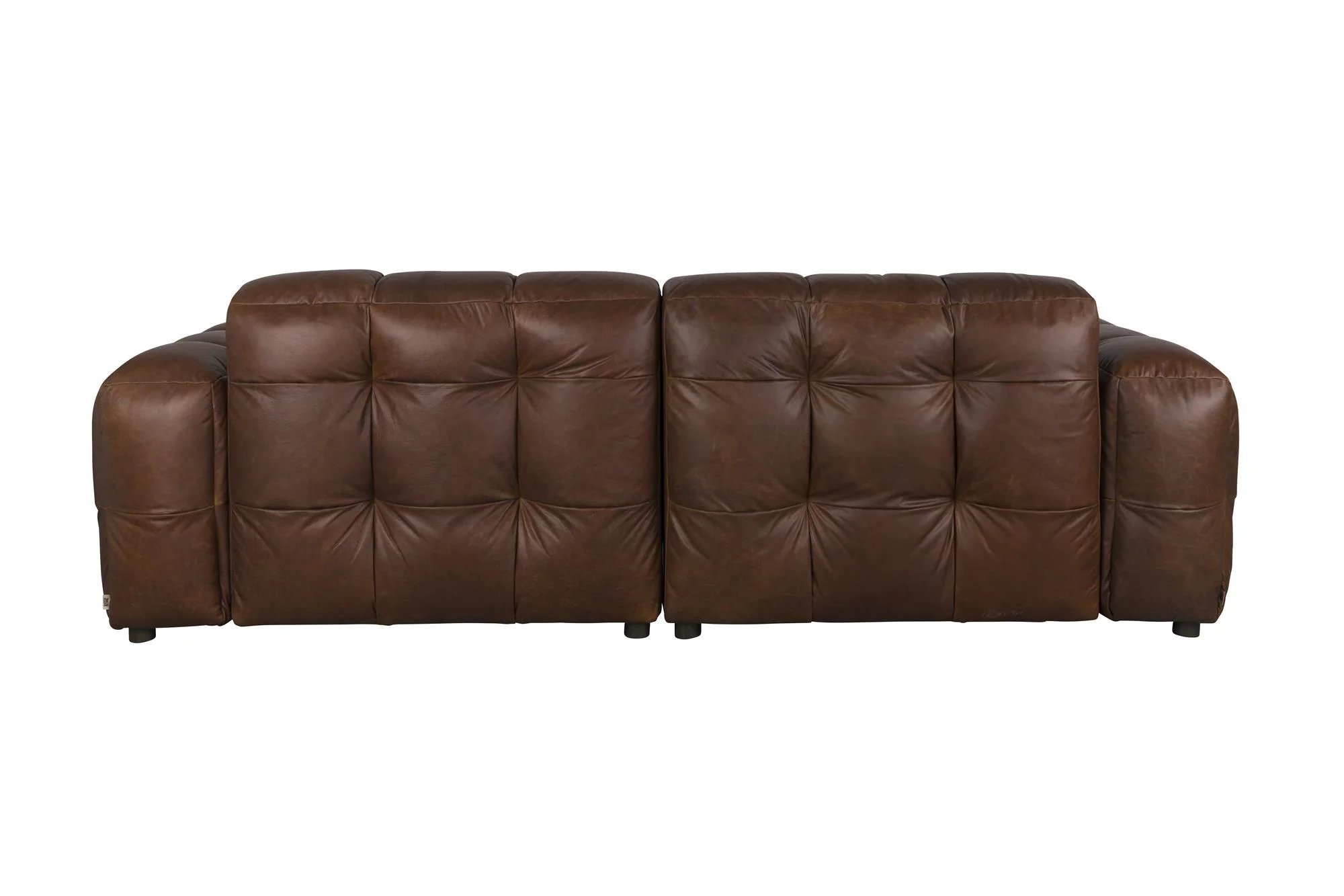 Sofa Hackman 3-Seater Leather Chocolate - Image 3