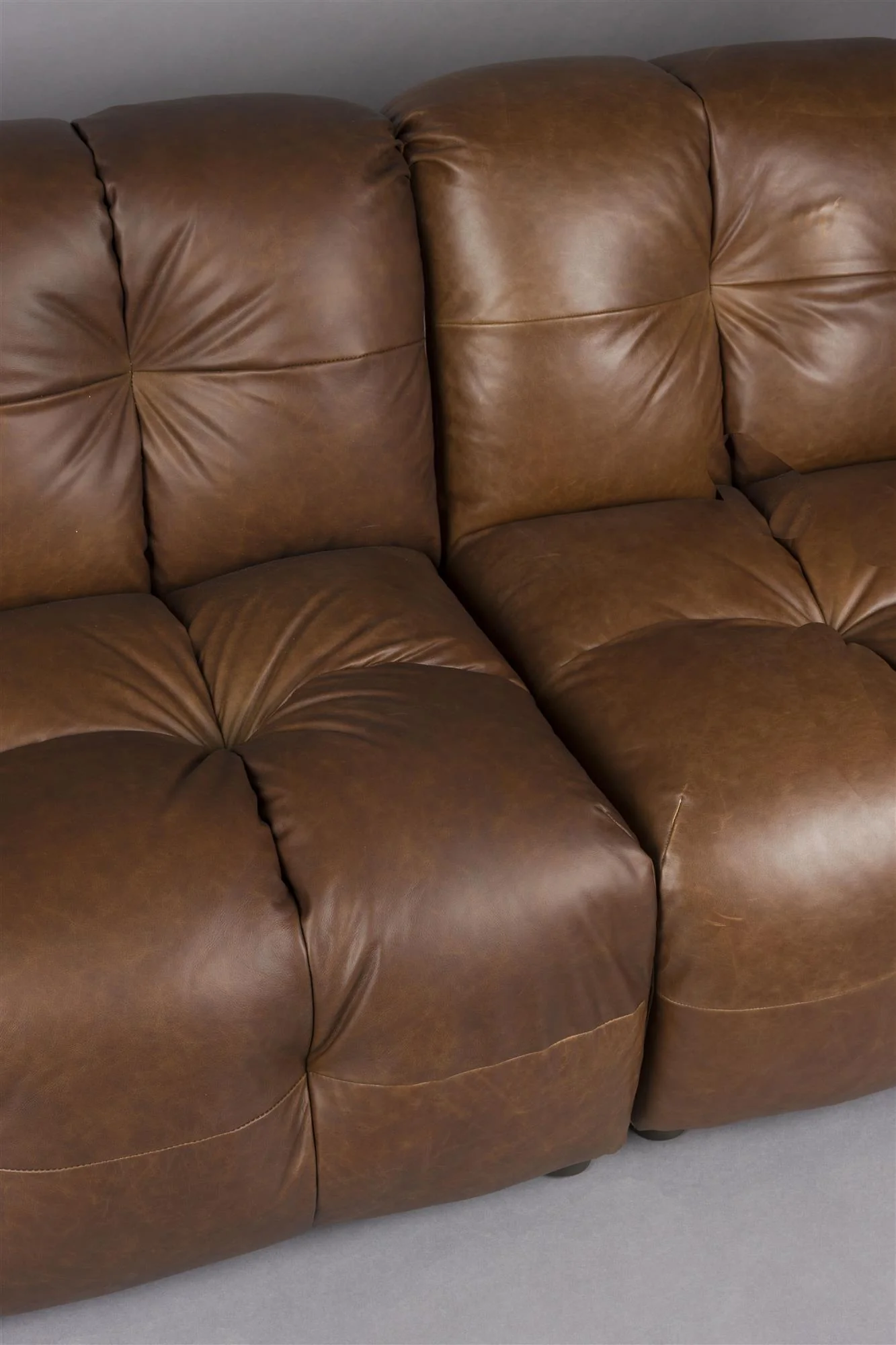 Sofa Hackman 3-Seater Leather Chocolate - Image 5